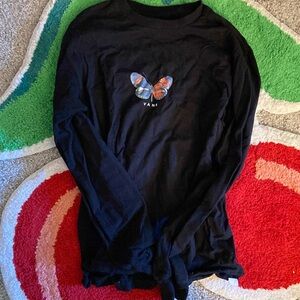 Vans black butterfly shirt